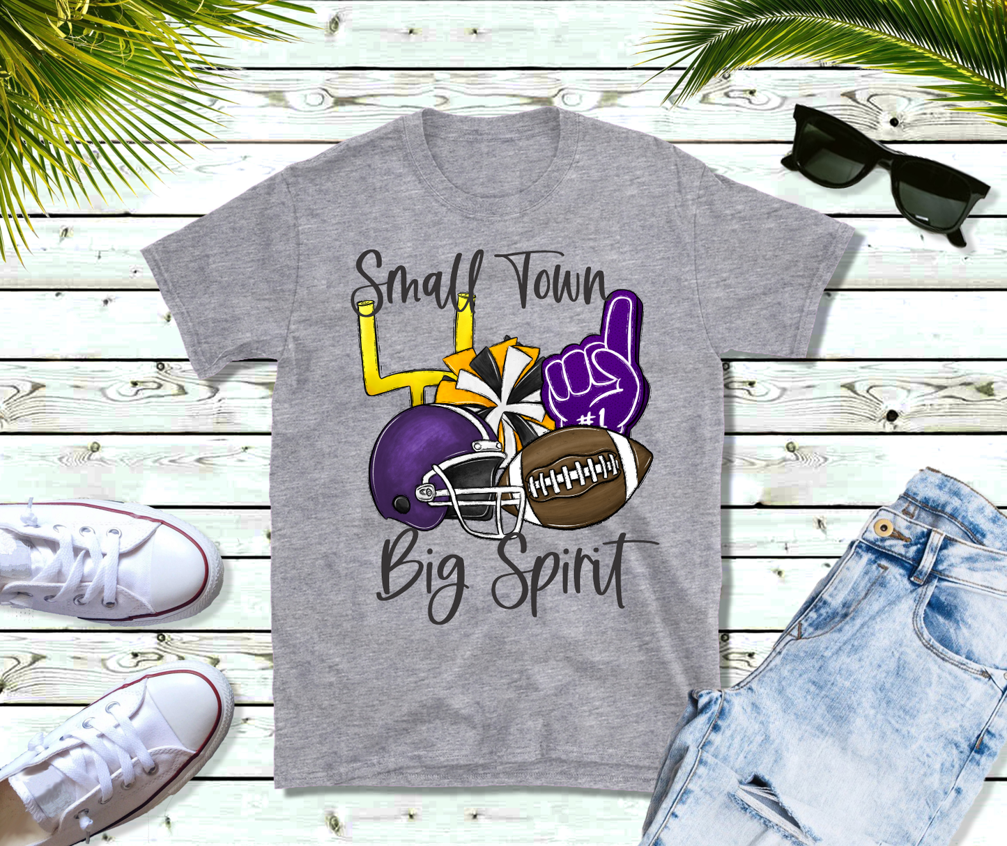 Small Town, Big Spirit Football Fan Shirt